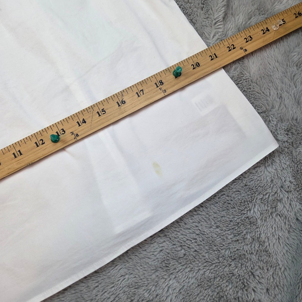 Talbots Pearl Neck Blouse Womens L White Long‎ Sleeve Side Zip CN2806 - Picture 7 of 10